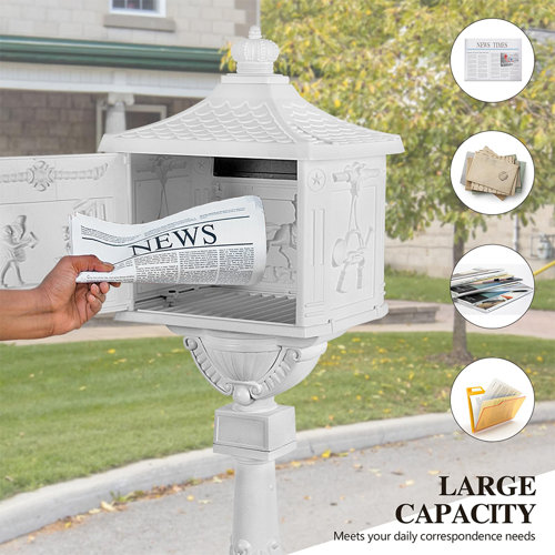 iYofe Aluminum Post Mounted Mailbox Wayfair